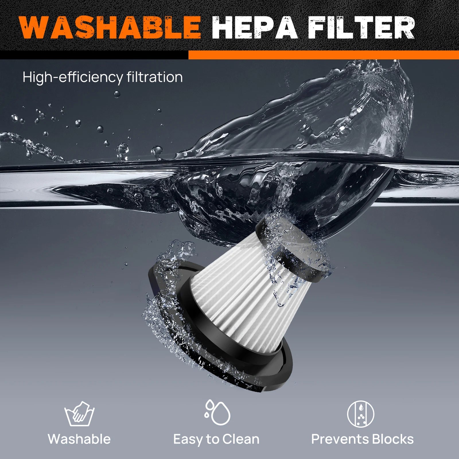 Powerful Car Vacuum Cleaner Cordless Wet/Dry Strong Suction Handheld Cleaning UK