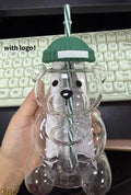 Bearista Bear Glass Tumbler 591ml (20oz) | Lid & Straw