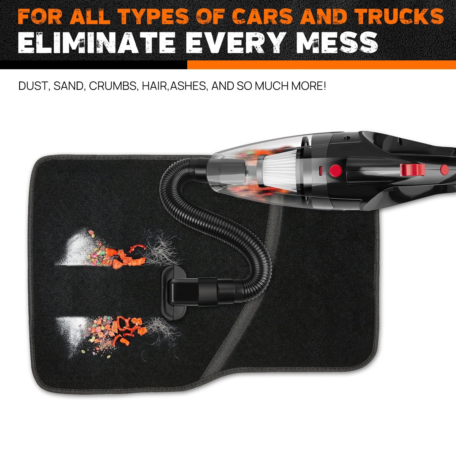 Powerful Car Vacuum Cleaner Cordless Wet/Dry Strong Suction Handheld Cleaning UK
