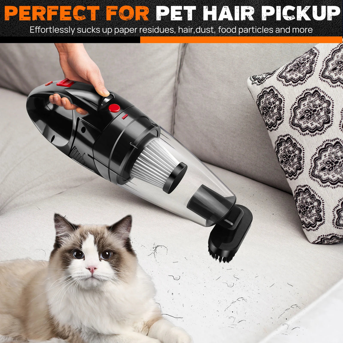 Powerful Car Vacuum Cleaner Cordless Wet/Dry Strong Suction Handheld Cleaning UK